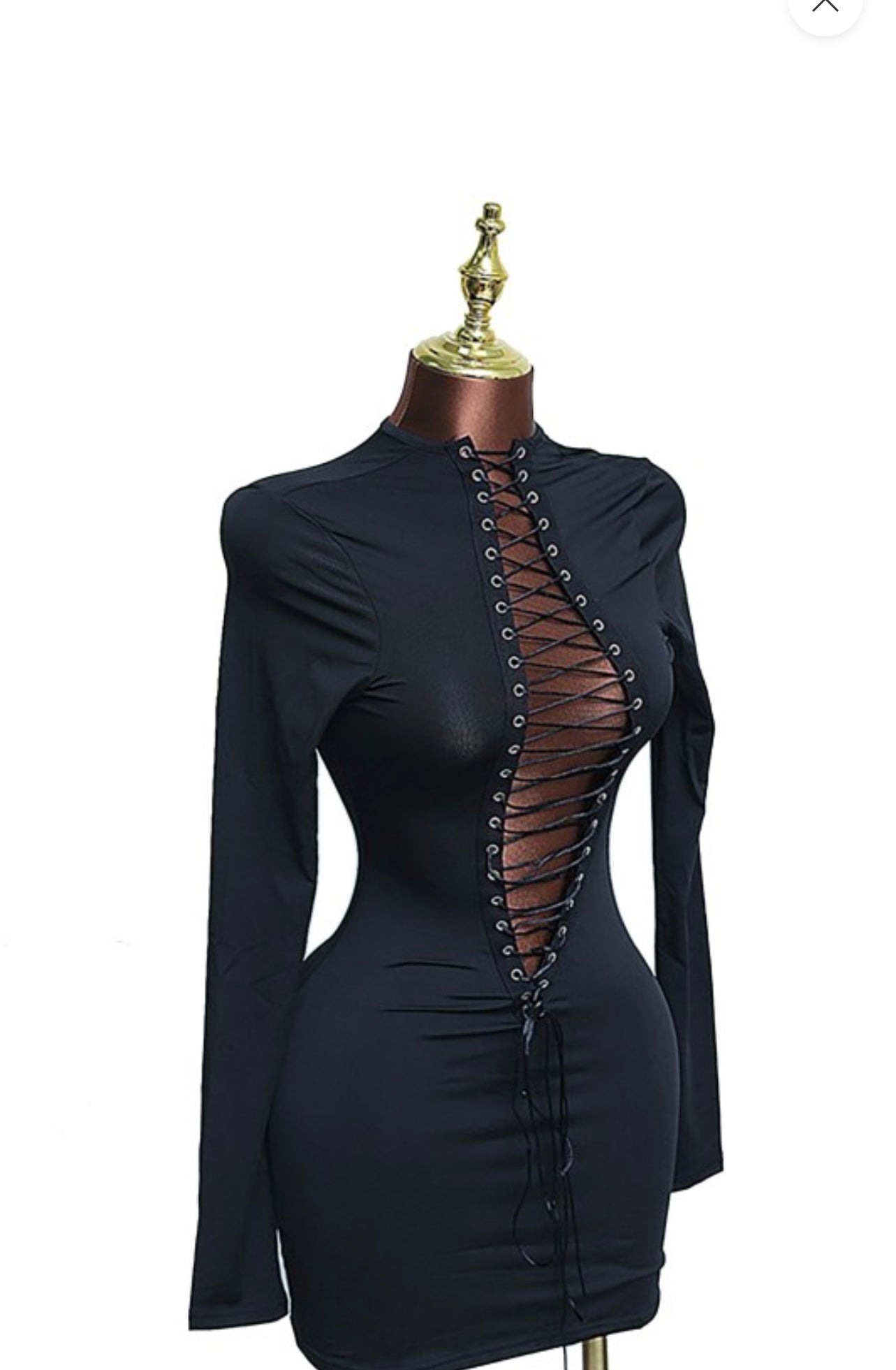 Unapologetic Lace-Up Mini Dress