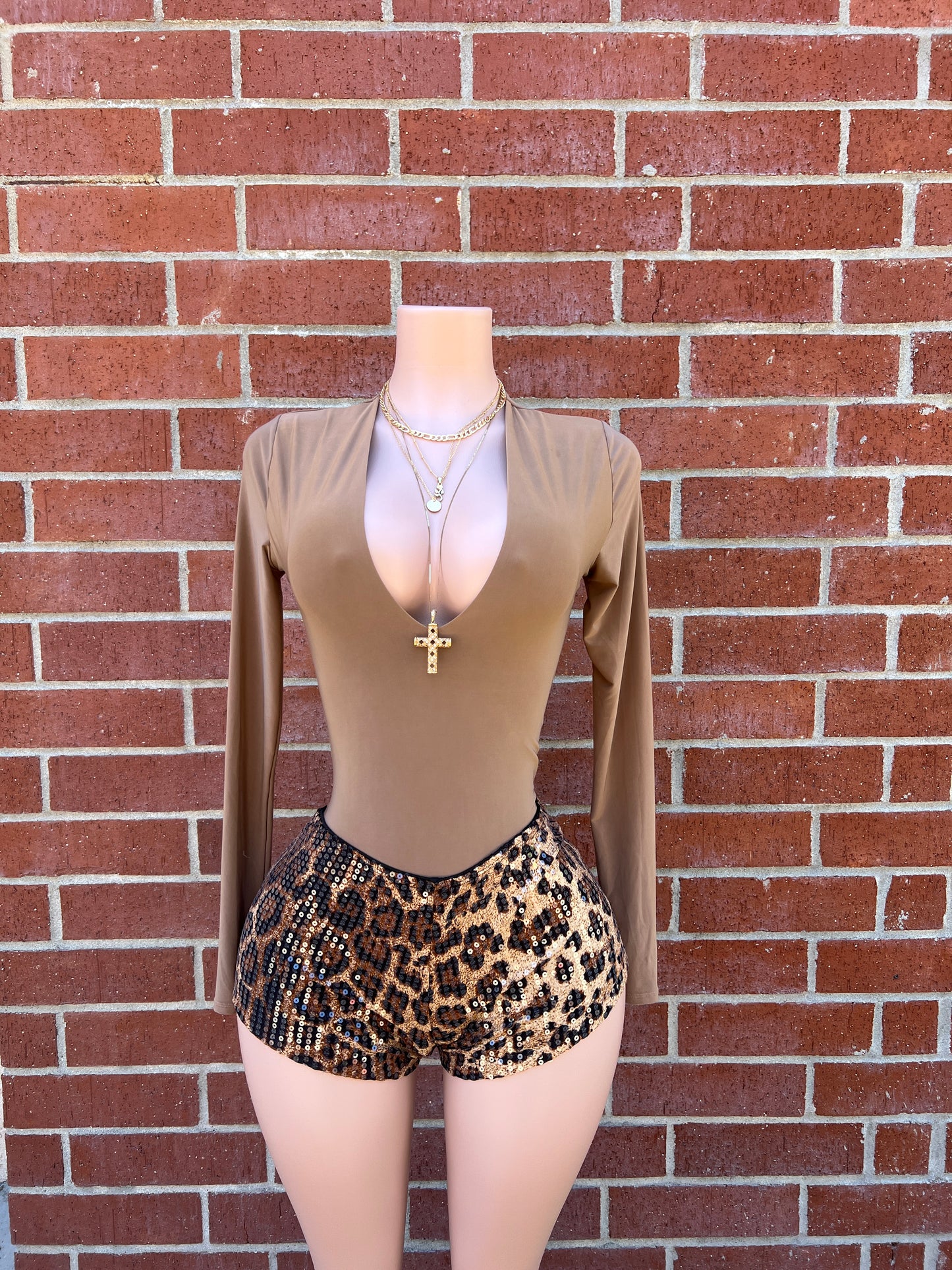 Micro leopard shorts