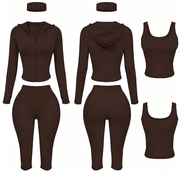 Off-Duty Essential 4-Piece Capri Set