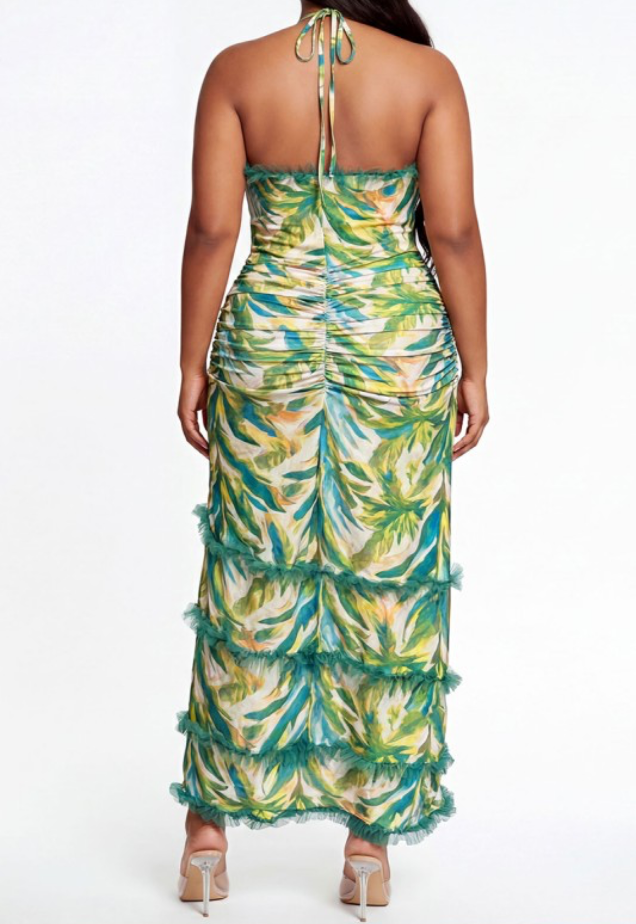Emerald Escape Tropical Maxi Dress – Plus Size