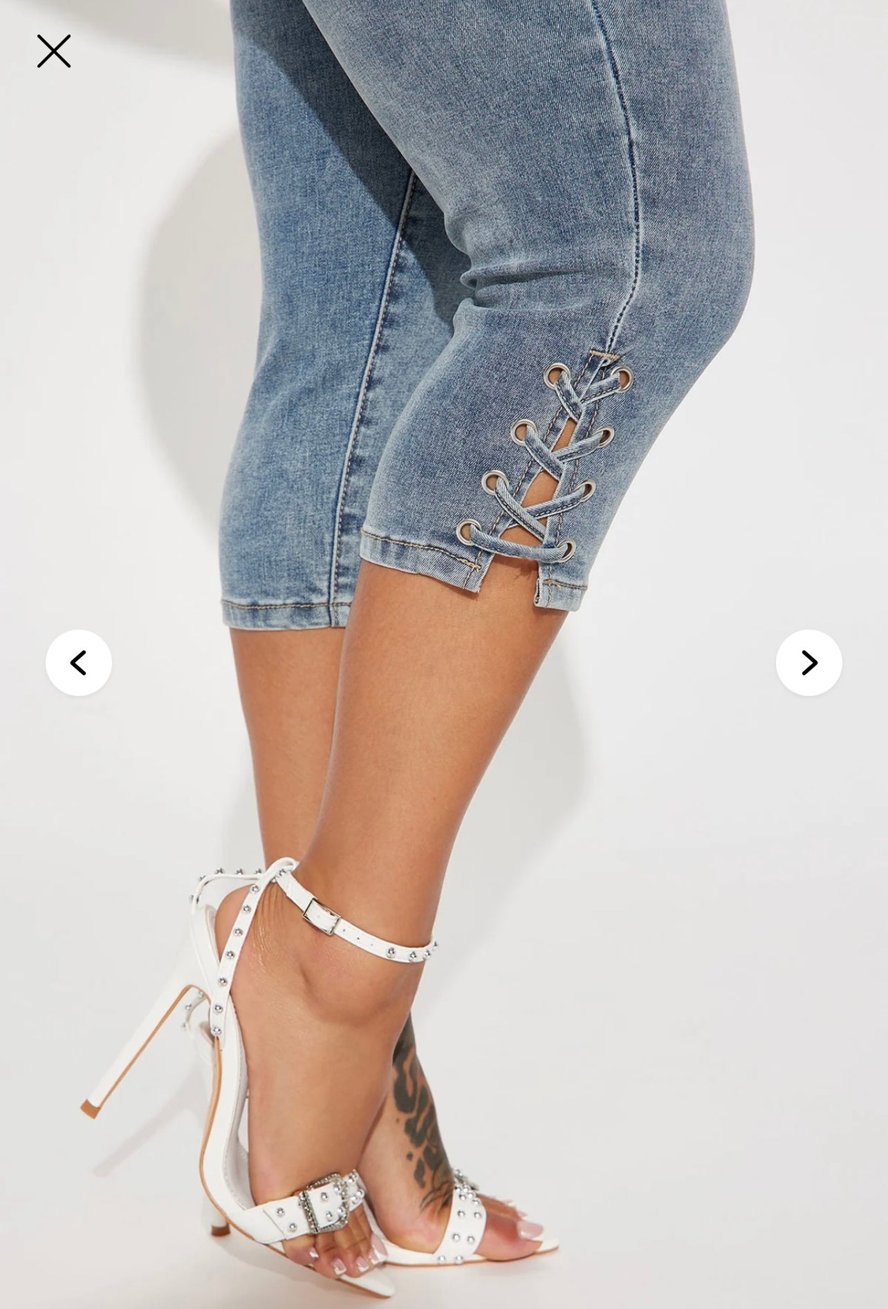 Lace-Up Denim – Corset Crop & Capri Pants set