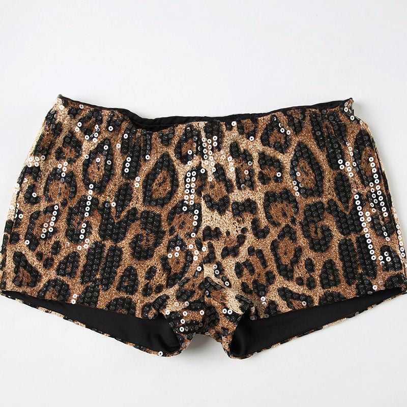 Micro leopard shorts