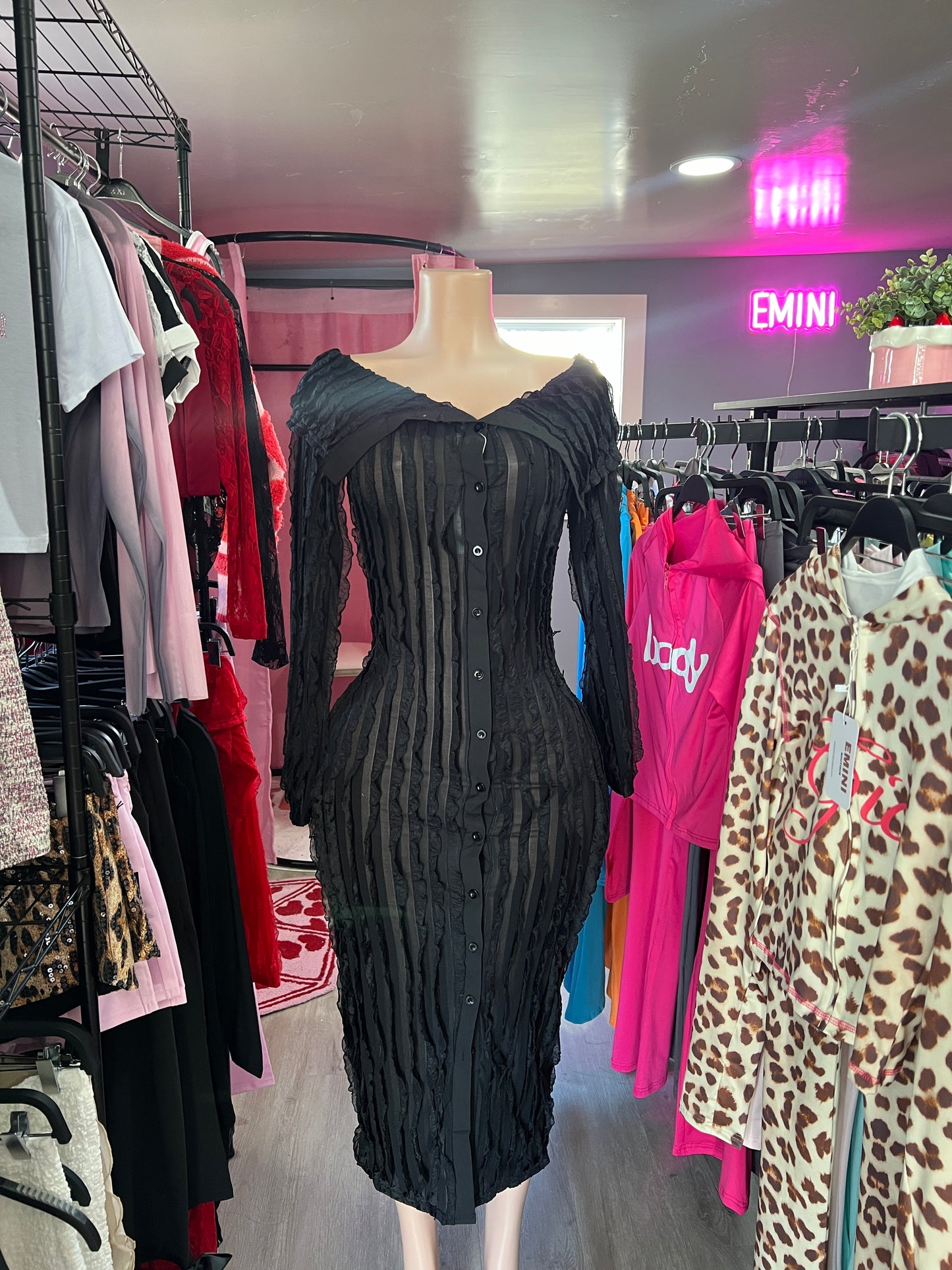 Main Character Energy Ruched Midi Dress