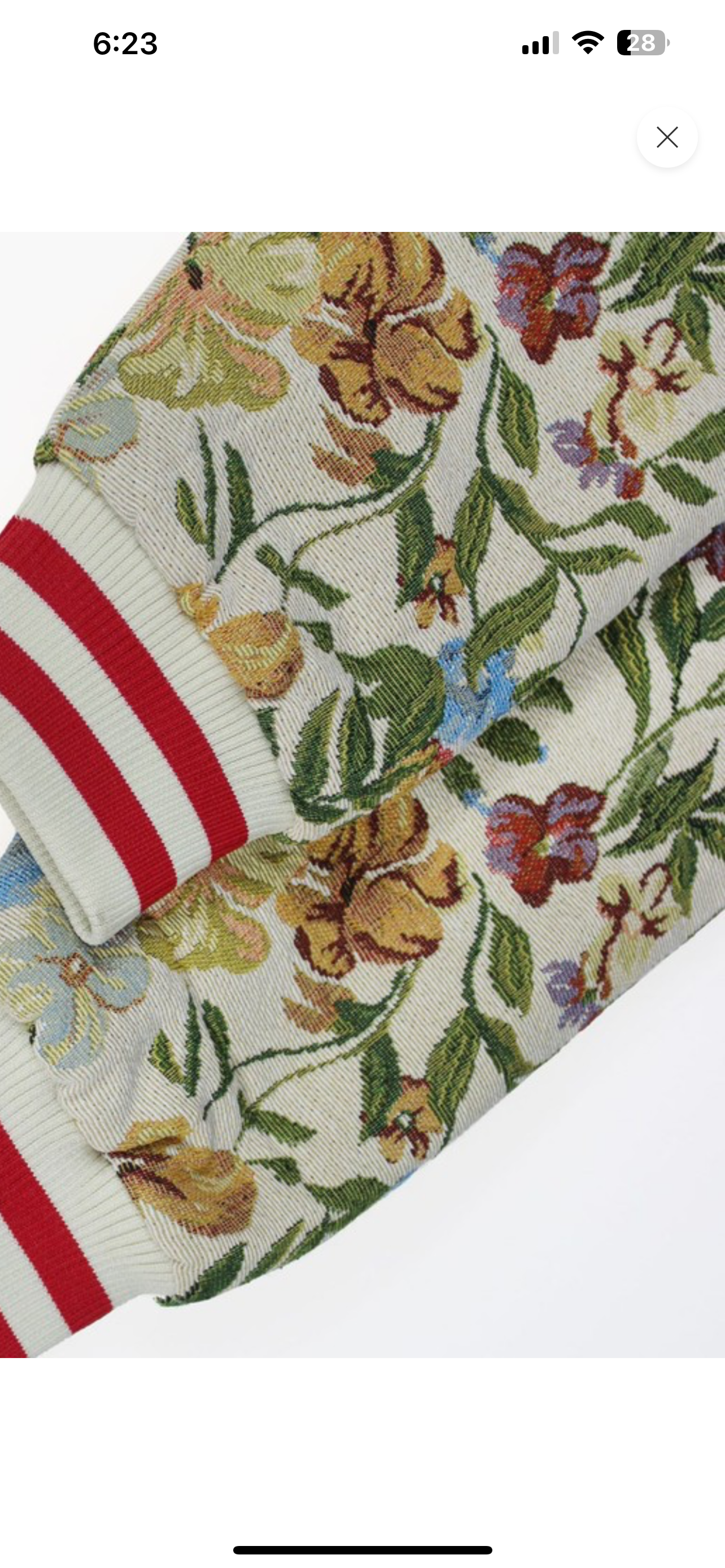 Lavish floral varsity jacket