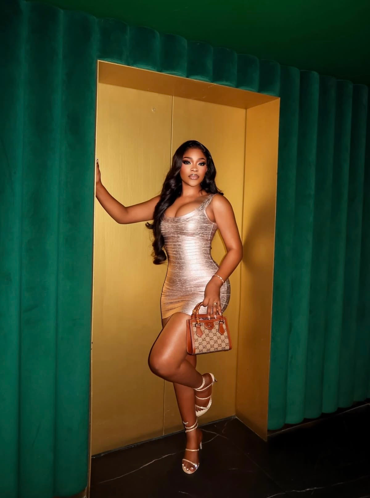 Body Talk Bandage Mini Dress