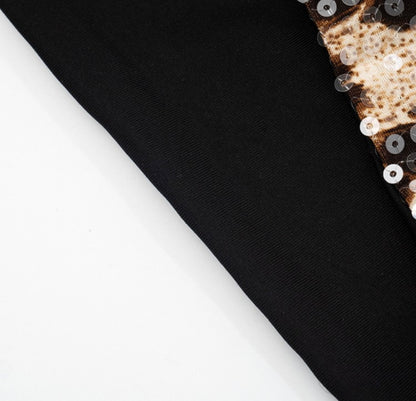 A close-up of a black fabric