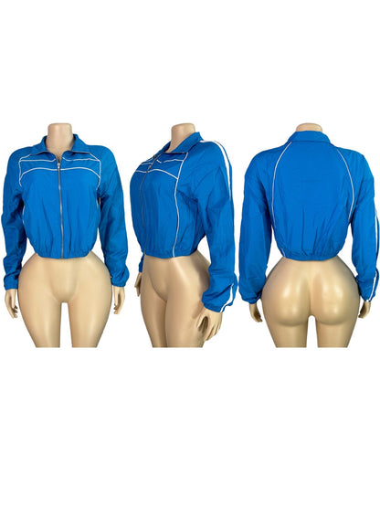 Cropped windbreaker jacket