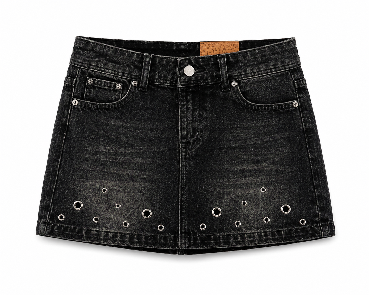 Rivet Rules Denim Skort