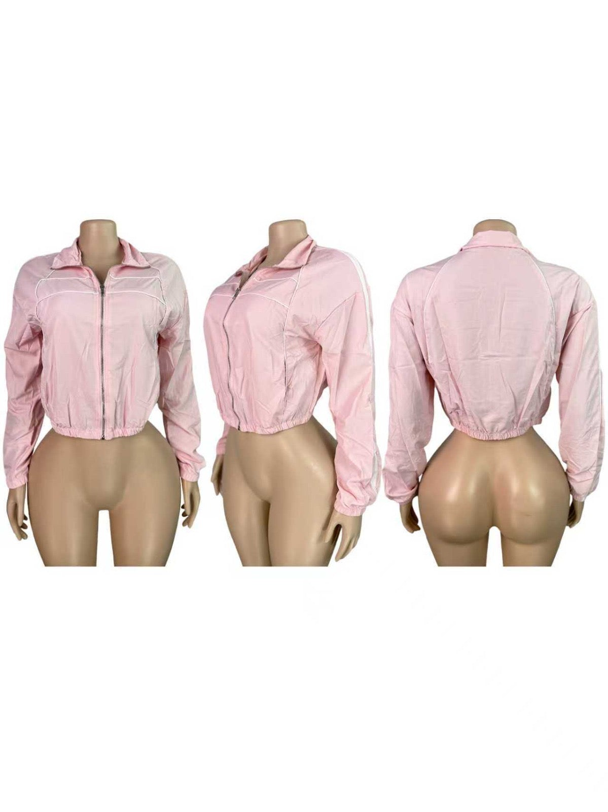 Cropped windbreaker jacket