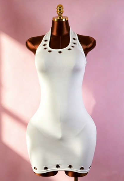 Halter grommet bodycon Mini Dress