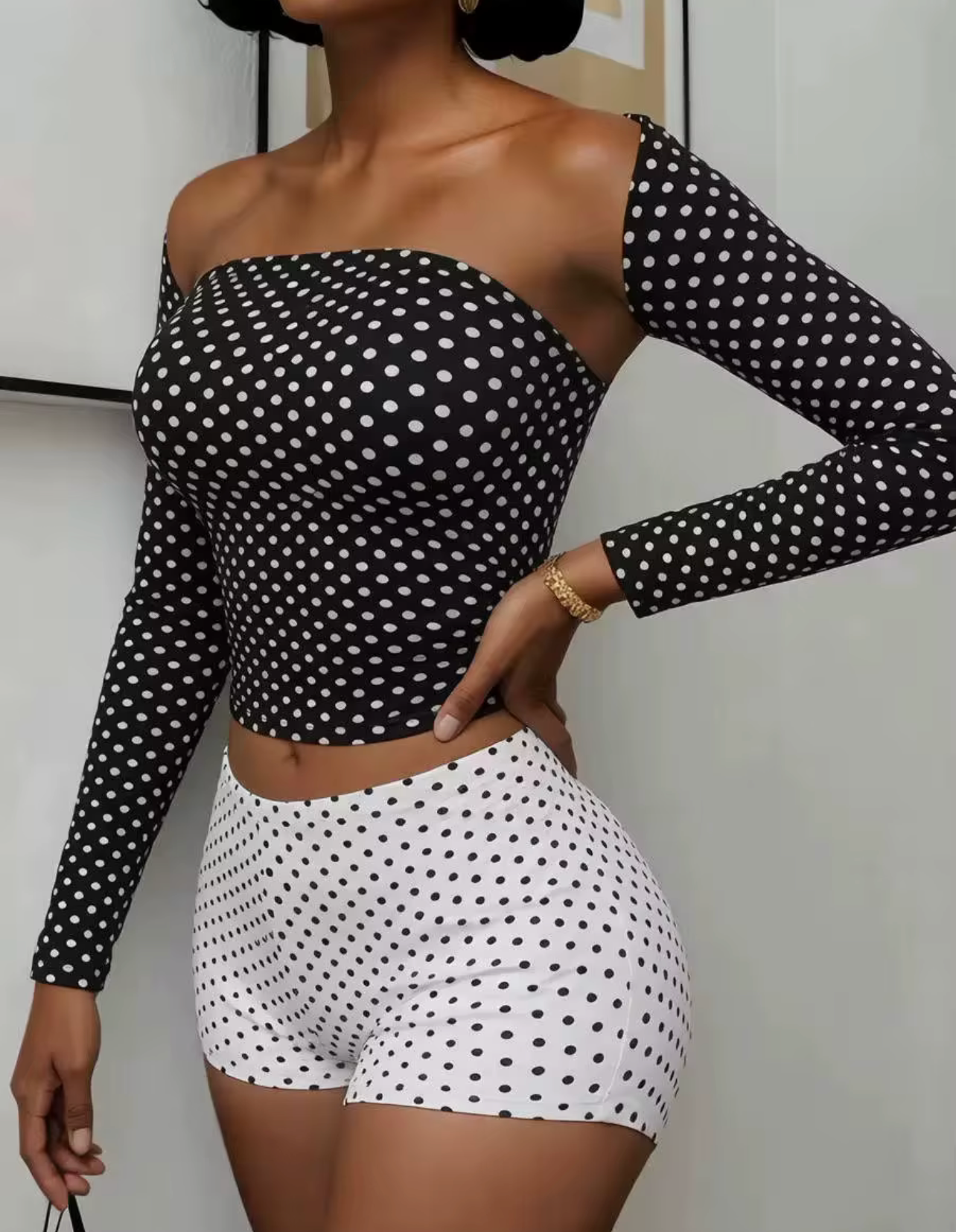 Dot Me Down Polka 2-Piece Short Set