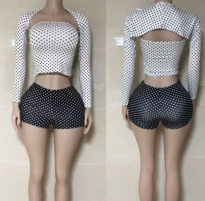 Dot Me Down Polka 2-Piece Short Set