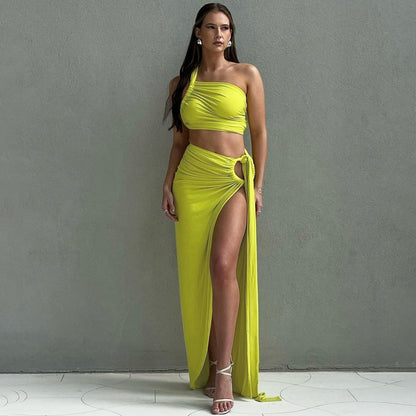 Siren side slit dress set