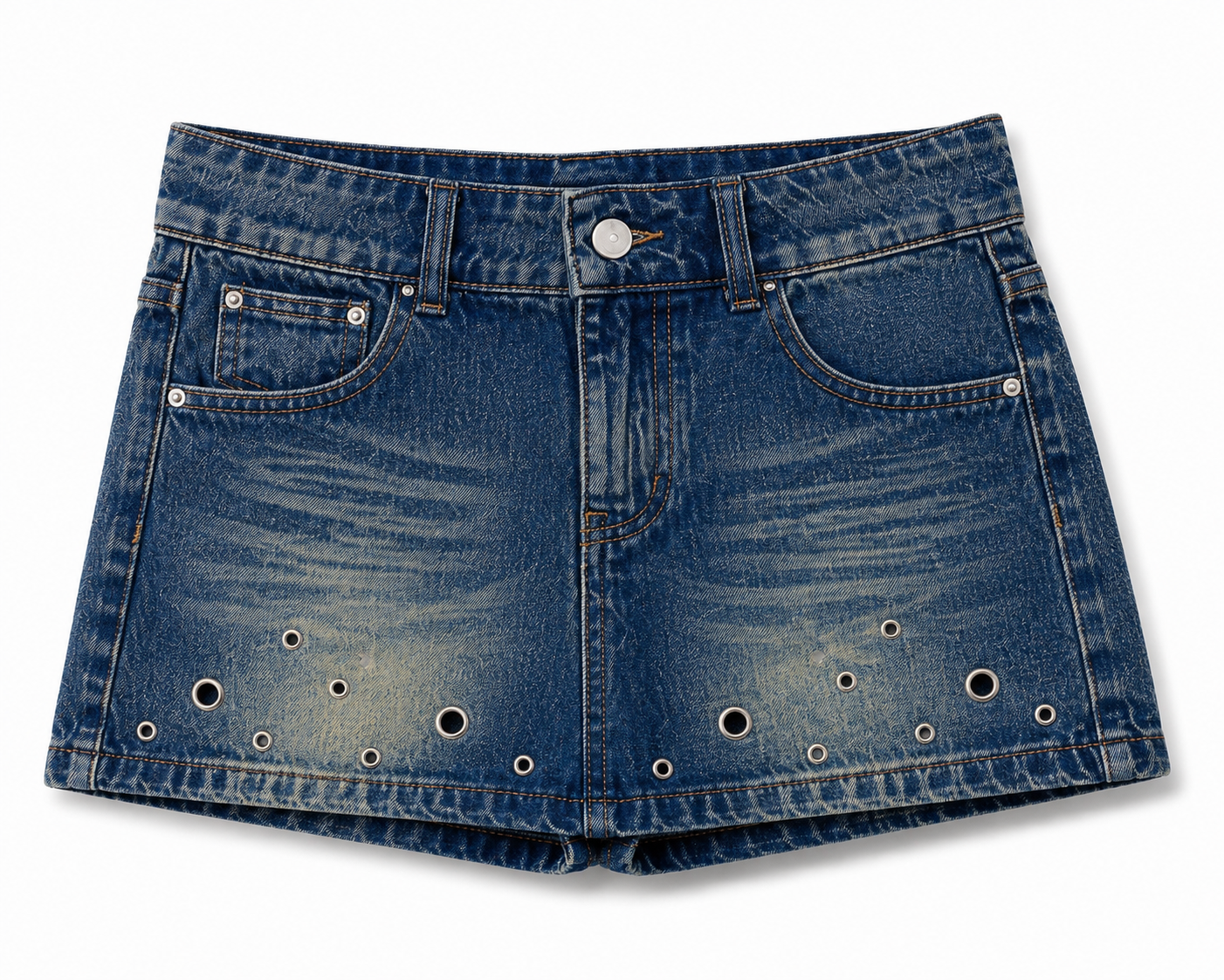 Rivet Rules Denim Skort