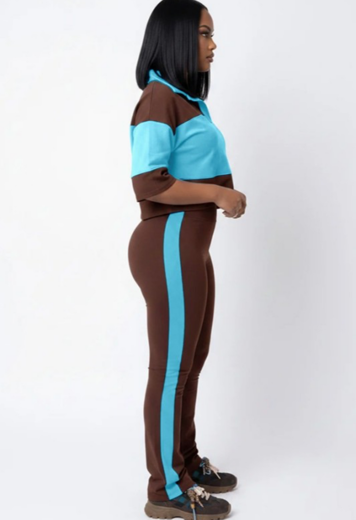 Colorblock Straight Legging Set