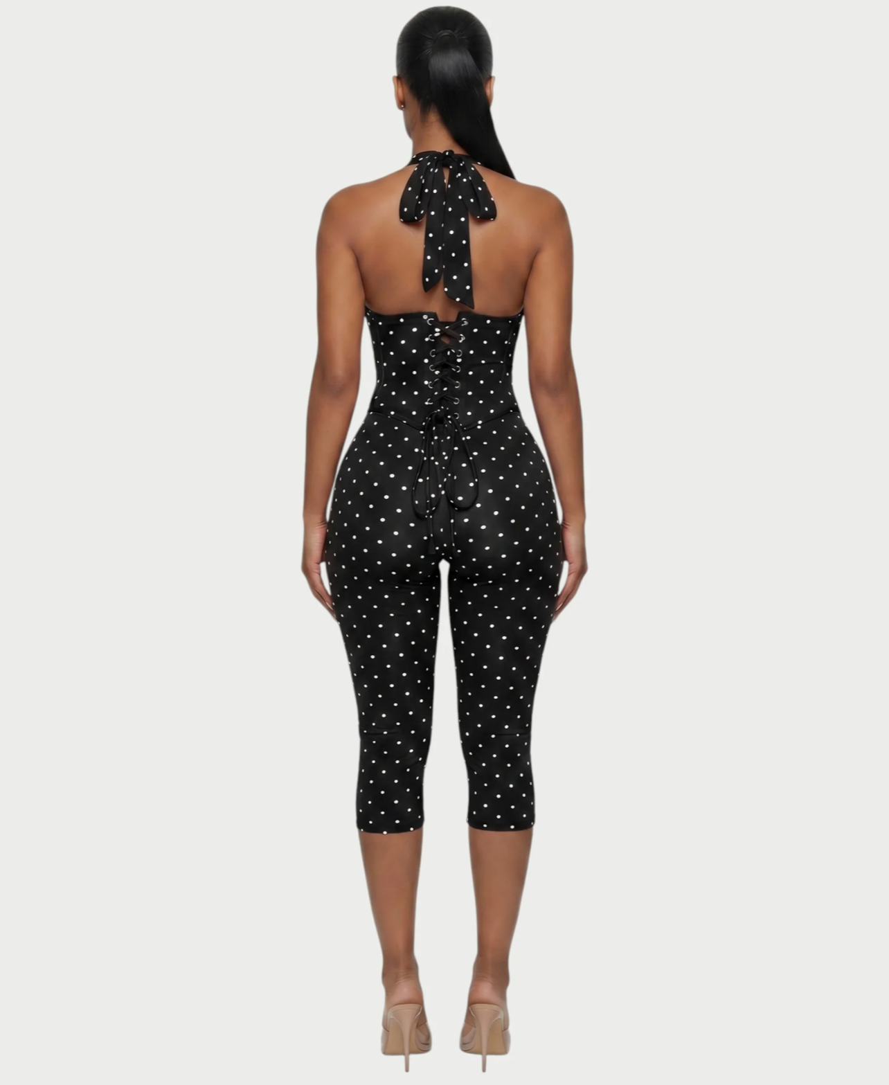 Polka Dot Muse Capri Jumpsuit