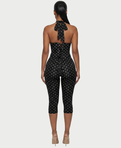 Polka Dot Muse Capri Jumpsuit