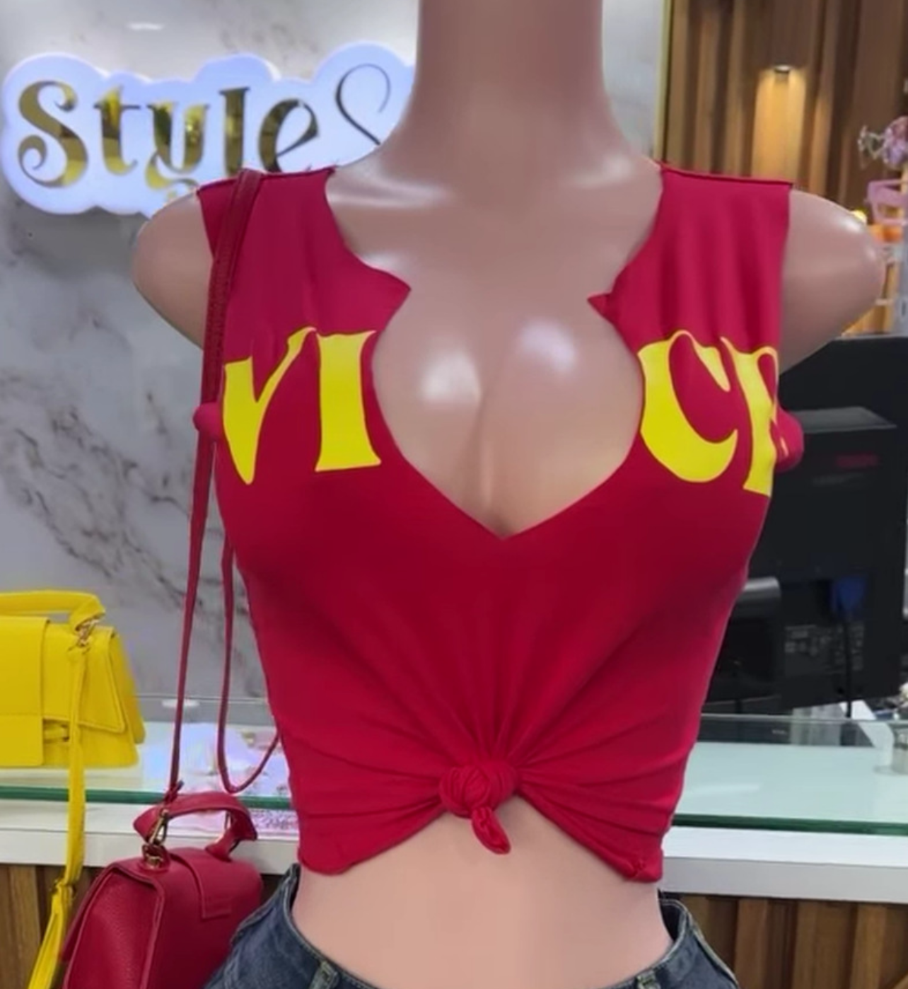 Vice cut crop tank