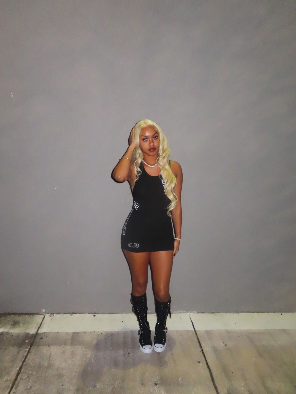 Chrome Baddie Mini Dress