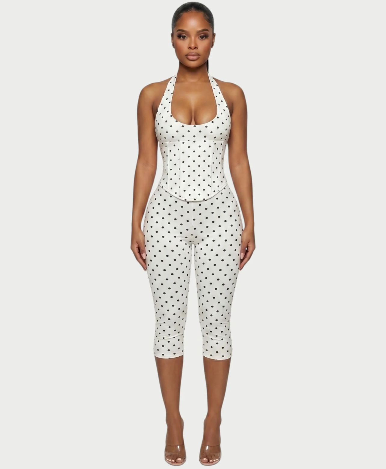 Polka Dot Muse Capri Jumpsuit