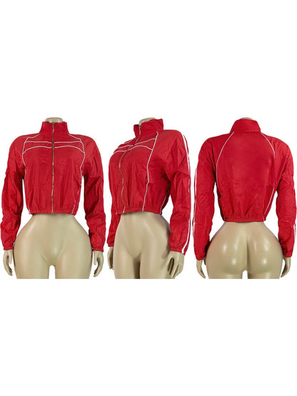Cropped windbreaker jacket