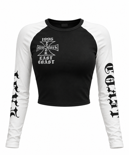 Chrome Hearts East Coast Long Sleeve Crop Top