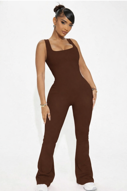 Body Language Sculpting Flare Jumpsuit