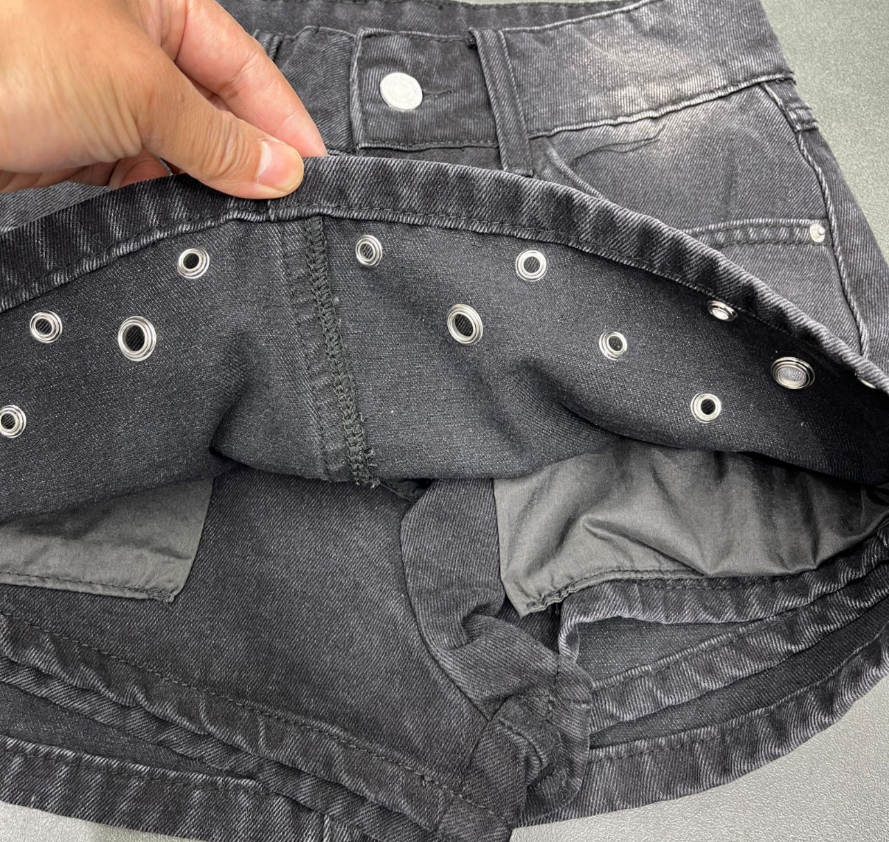 Rivet Rules Denim Skort