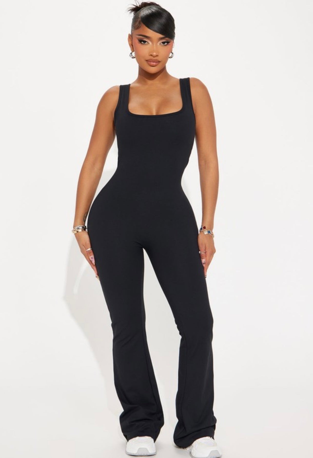 Body Language Sculpting Flare Jumpsuit