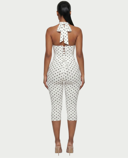Polka Dot Muse Capri Jumpsuit
