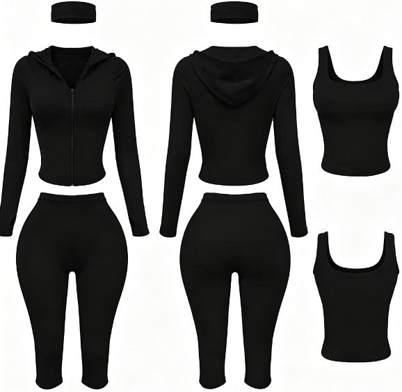 Off-Duty Essential 4-Piece Capri Set