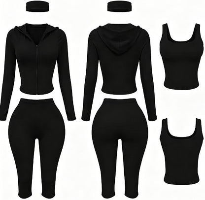 Off-Duty Essential 4-Piece Capri Set