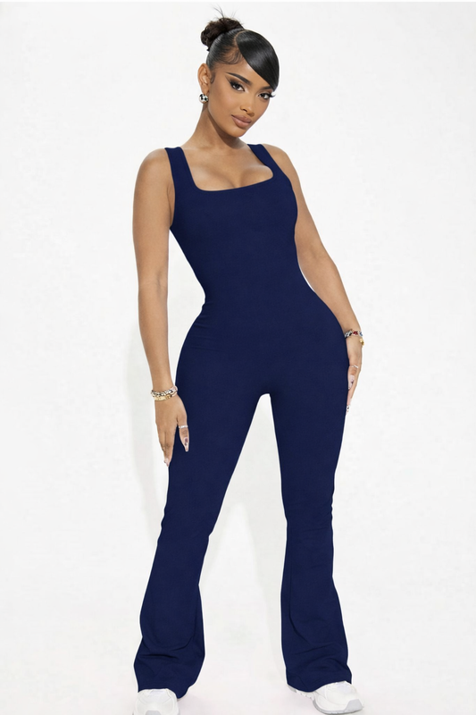 Body Language Sculpting Flare Jumpsuit