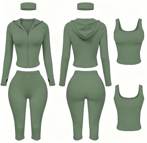 Off-Duty Essential 4-Piece Capri Set