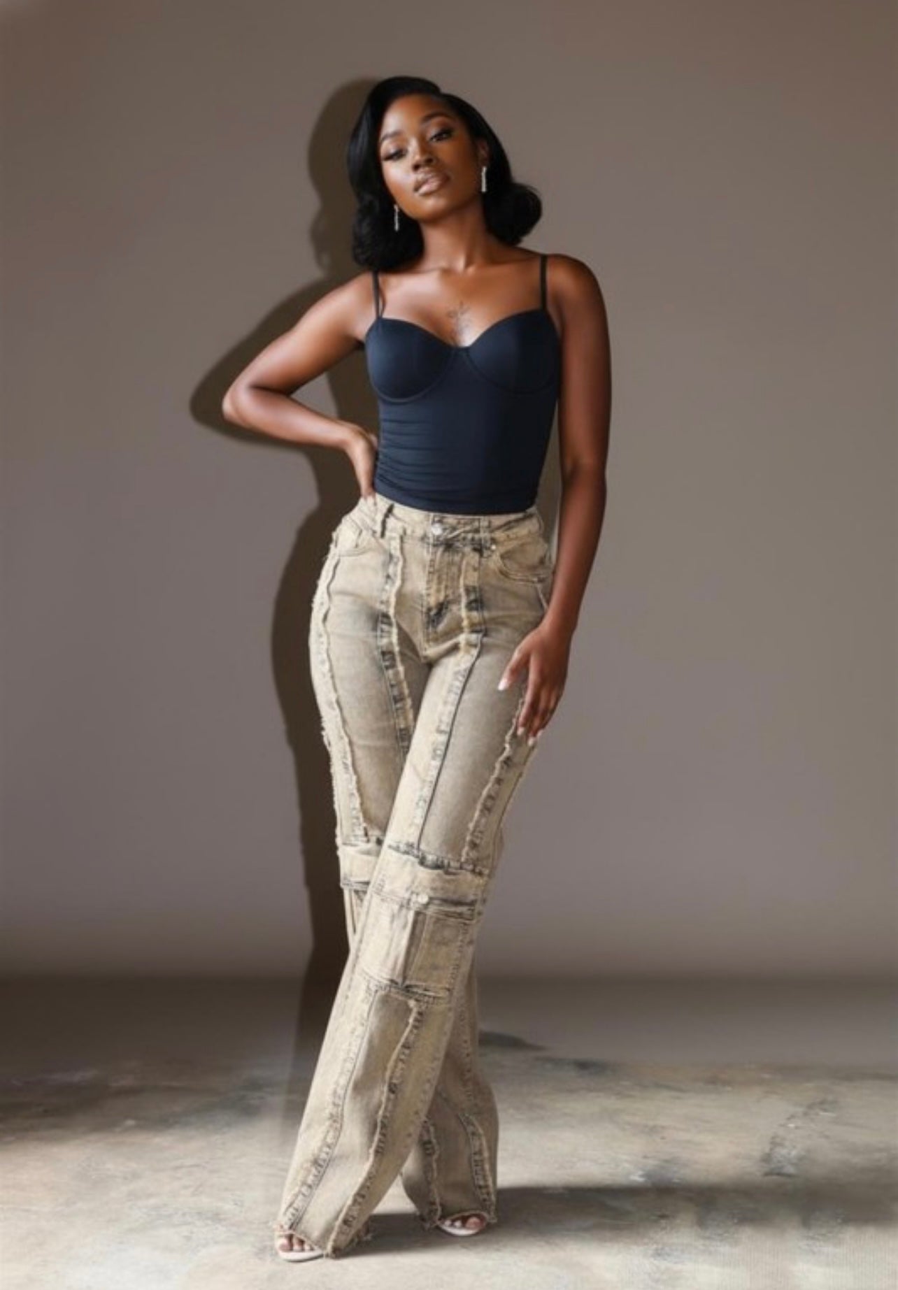 Vintage wash cargo pants