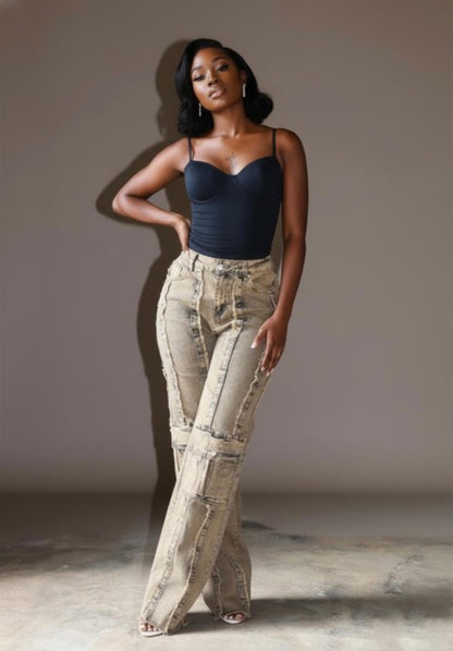 Vintage wash cargo pants