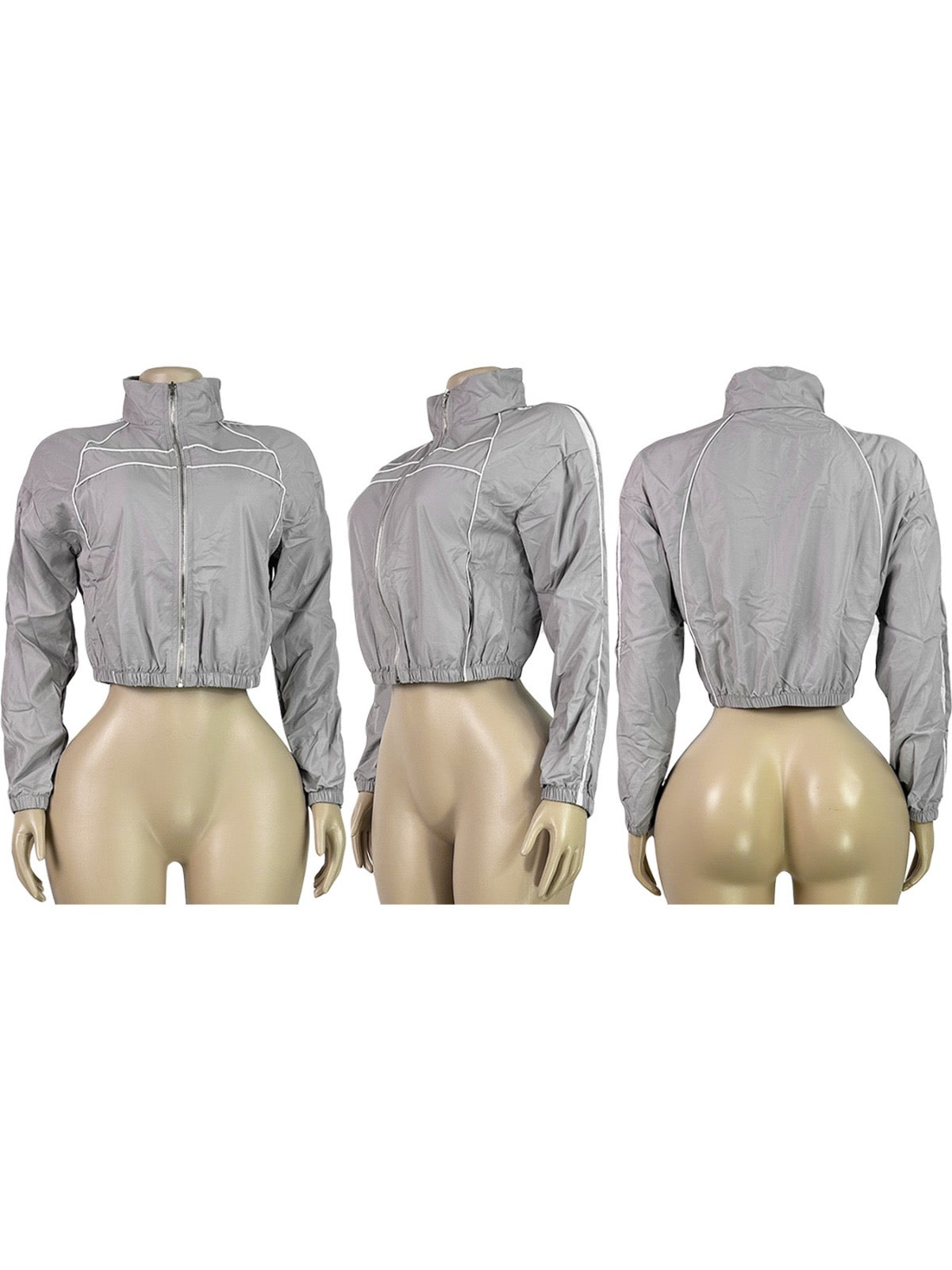 Cropped windbreaker jacket