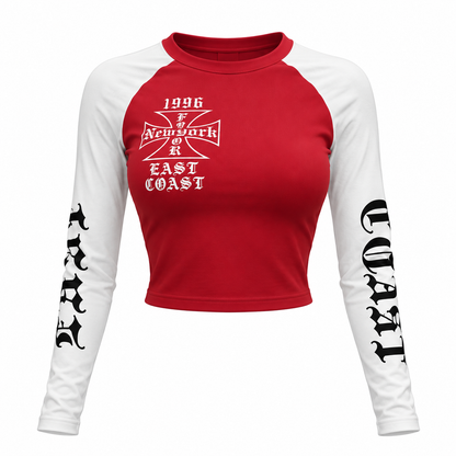 Chrome Hearts East Coast Long Sleeve Crop Top