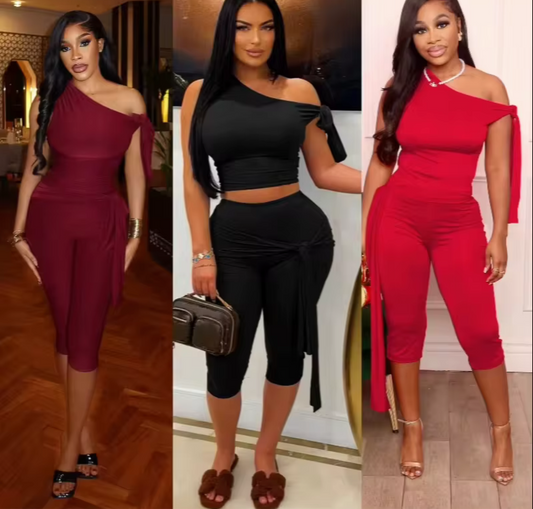 One shoulder tie sets