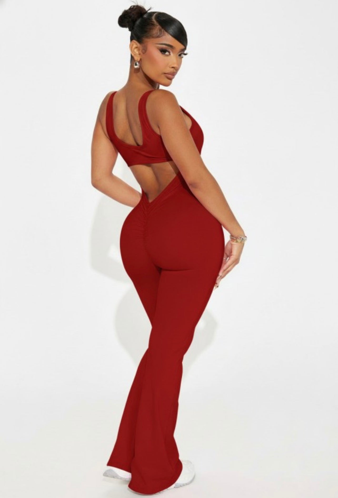 Body Language Sculpting Flare Jumpsuit