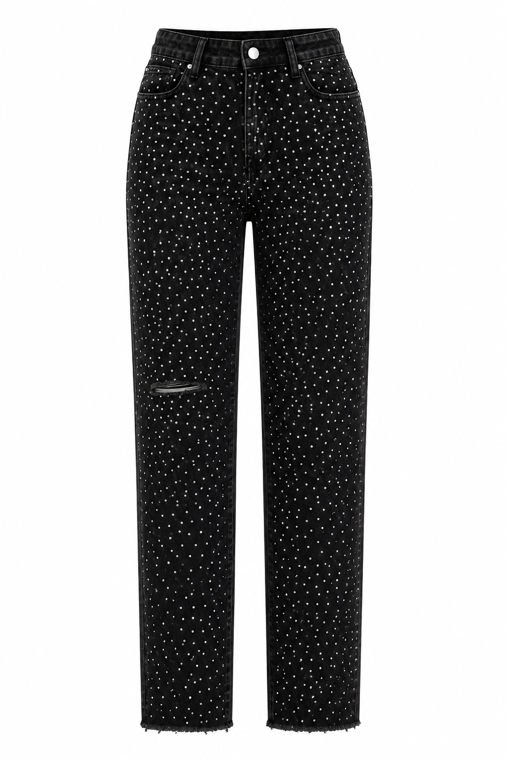 Diamond Pressure Rhinestone Jeans