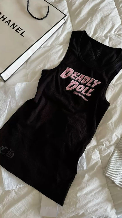 Deadly Doll Chrome tee mini dress