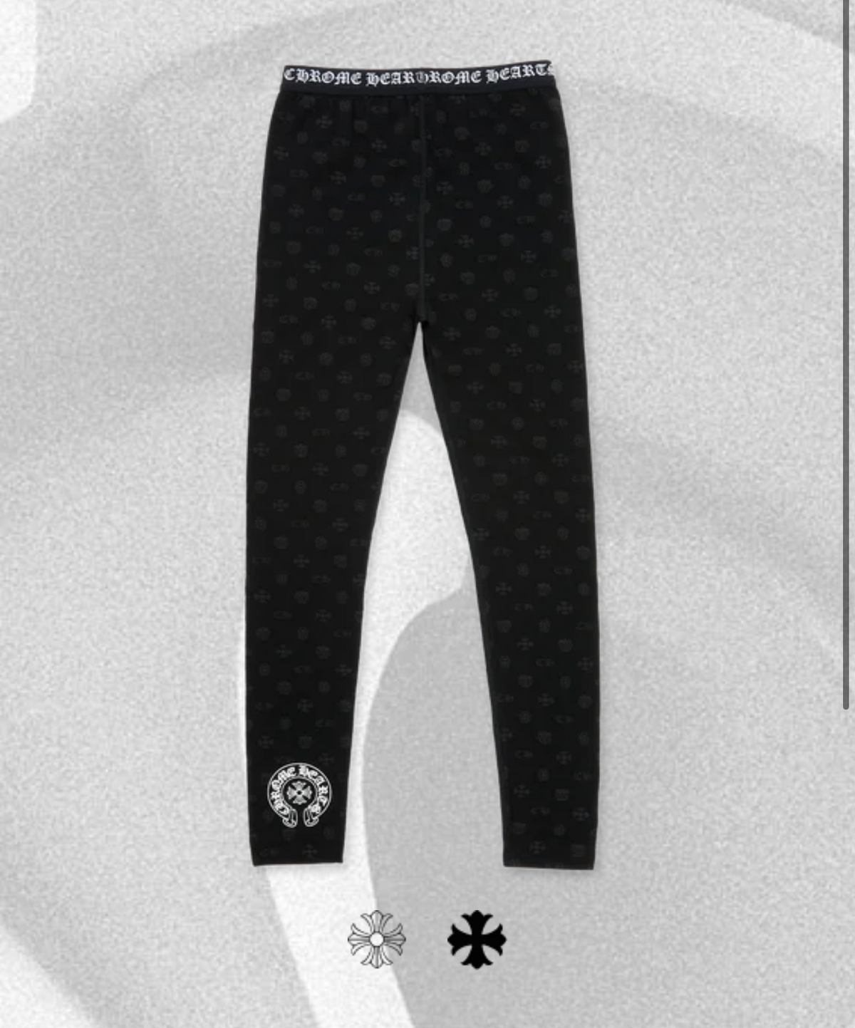 Chrome heart leggings