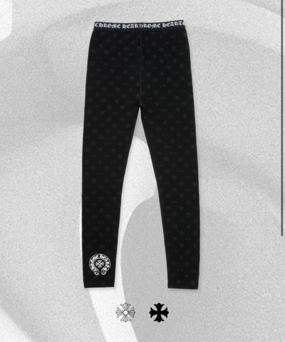 Chrome heart leggings