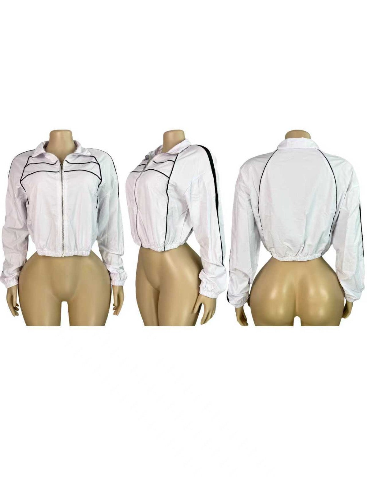 Cropped windbreaker jacket
