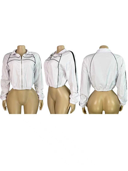 Cropped windbreaker jacket