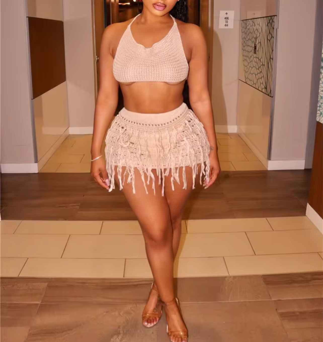 Island Crochet Fringe 2-Piece Set