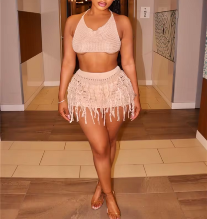 Island Crochet Fringe 2-Piece Set