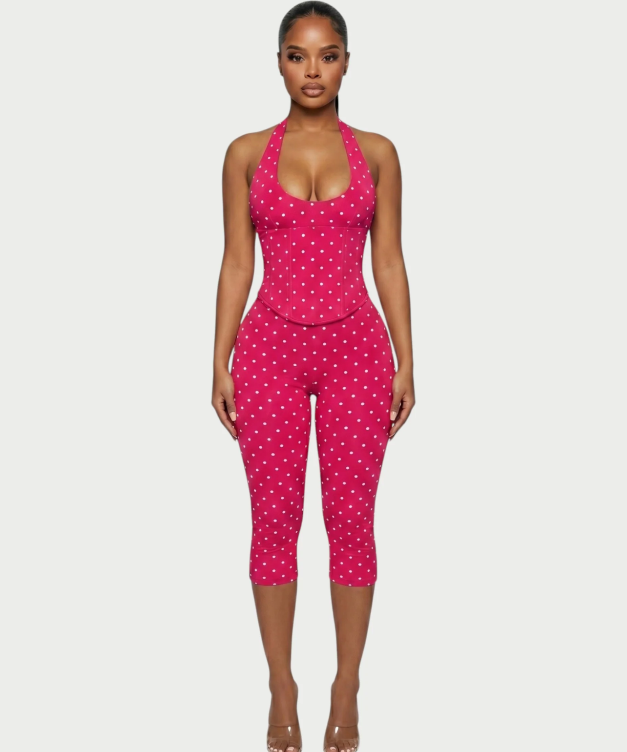 Polka Dot Muse Capri Jumpsuit