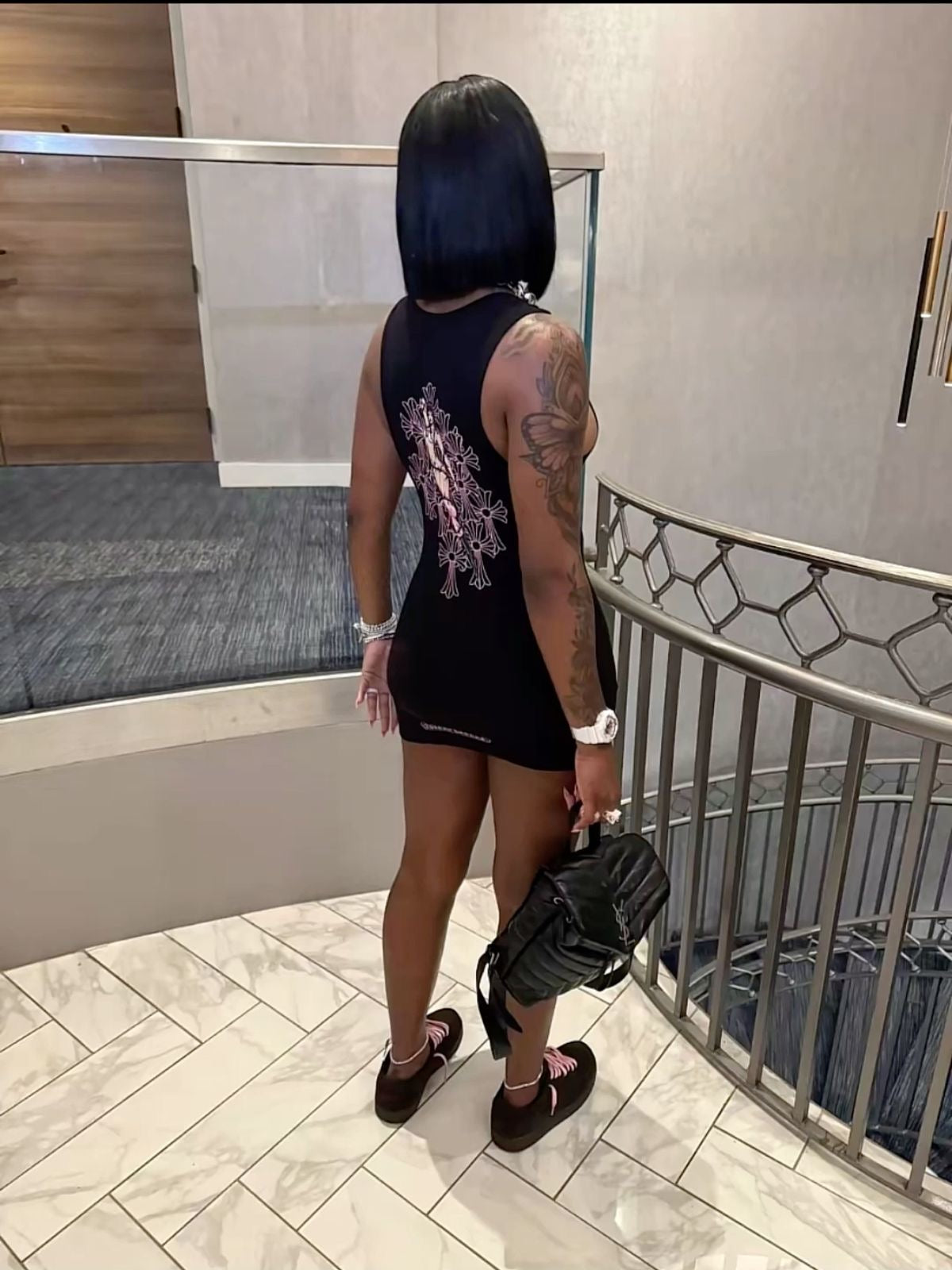 Deadly Doll Chrome tee mini dress